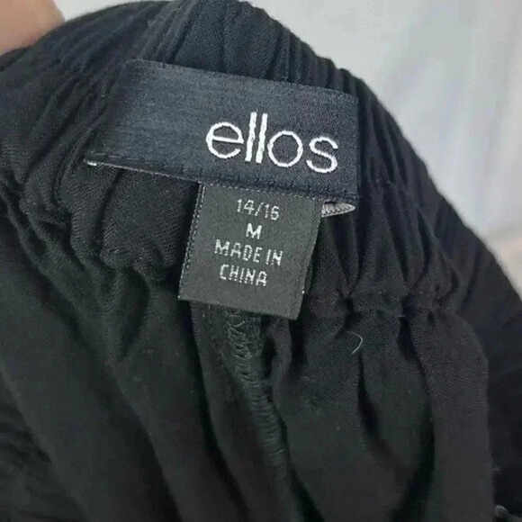 Ellos Black Wide Leg Pull On Soft Palazzo Pants M - Picture 4 of 4